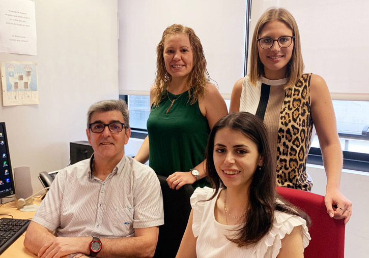 (From left to right). In front: Juan Carlos Meléndez and Giulia Barbieri. Behind: Encarnación Satorres and Iradia Delhom.